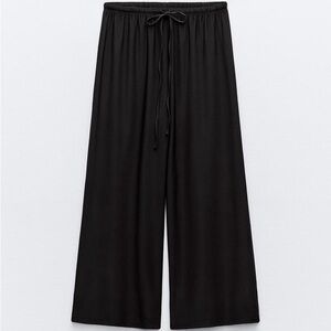 Zara Black Flowy Pants - Size Medium